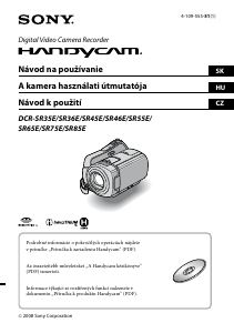 Használati útmutató Sony DCR-SR65E Videokamera