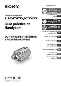 Manual de uso Sony DCR-SR70E Videocámara