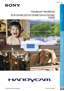 Manual Sony DCR-SX40E Camcorder