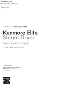 Bruksanvisning Kenmore 796.81072 Elite Torktumlare