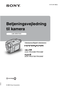 Brugsanvisning Sony DCR-TRV285E Videokamera