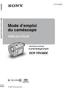 Mode d’emploi Sony DCR-TRV480E Caméscope