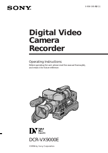 Handleiding Sony DCR-VX9000E Camcorder