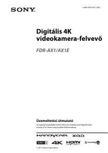Használati útmutató Sony FDR-AX1 Videokamera