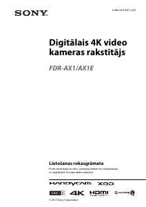 Rokasgrāmata Sony FDR-AX1 Videokamera