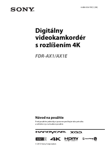 Návod Sony FDR-AX1 Videokamera