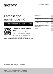 Mode d'emploi Sony Handycam DCR-DVD203 (120 des pages