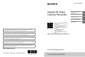 Bruksanvisning Sony FDR-AXP35 Videokamera
