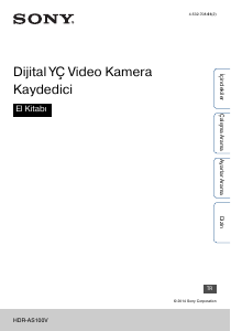 Kullanım kılavuzu Sony HDR-AS100VB Kaydedici kamera