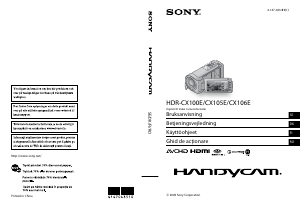 Brugsanvisning Sony HDR-CX100E Videokamera