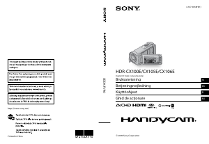 Manual Sony HDR-CX106E Cameră video