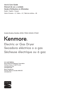 Bruksanvisning Kenmore C62442 Torktumlare