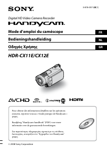 Mode d’emploi Sony HDR-CX11E Caméscope