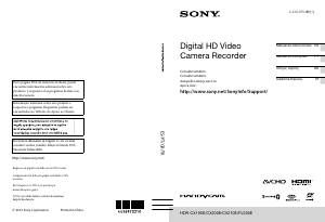Manual de uso Sony HDR-CX190E Videocámara