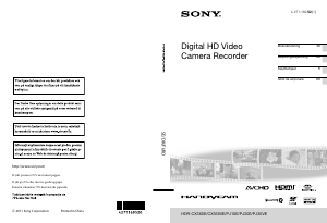 Käyttöohje Sony HDR-CX360VE Kameranauhuri