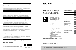 Manual Sony HDR-CX450 Câmara de vídeo