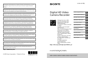 Bedienungsanleitung Sony HDR-CX625 Camcorder