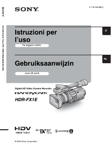 Manuale Sony HDR-FX1E Videocamera