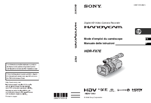 Mode d’emploi Sony HDR-FX7E Caméscope