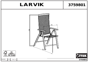 説明書 JYSK Larvik ガーデンチェア