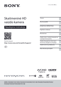 Vadovas Sony HDR-PJ420VE Vaizdo kamera