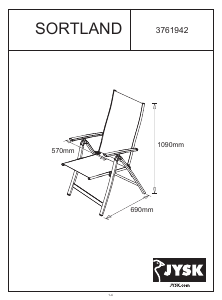 Посібник JYSK Sortland Садовий стілець