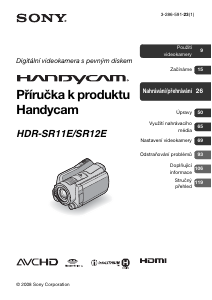 Manuál Sony HDR-SR11E Videokamera