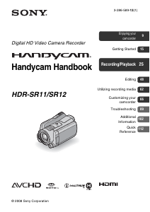 Handleiding Sony HDR-SR12E Camcorder