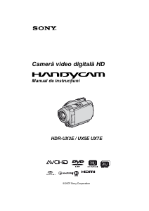 Manual Sony HDR-UX3E Cameră video