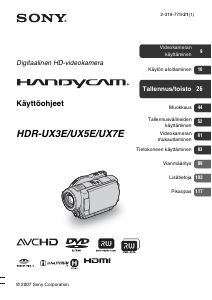 Käyttöohje Sony HDR-UX5E Kameranauhuri