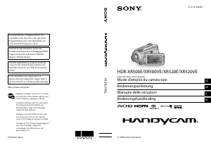 Mode d’emploi Sony HDR-XR500VE Caméscope