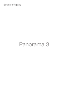 说明书 Bowers and Wilkins Panorama 3 扬声器