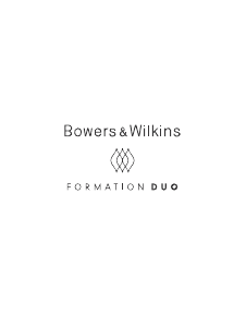 说明书 Bowers and Wilkins Formation Duo 扬声器