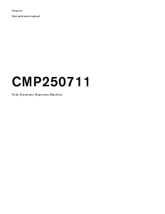 Manual Gaggenau CMP250711 Espresso Machine