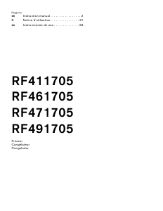 Mode d’emploi Gaggenau RF411705 Congélateur