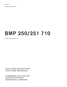 Manual Gaggenau BMP250710 Microwave