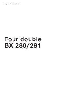 Mode d’emploi Gaggenau BX280111 Four