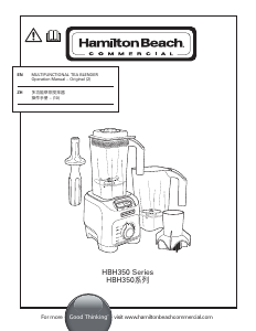 Manual Hamilton Beach HBH350-CN Blender