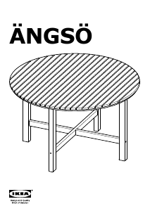 Посібник IKEA ANGSO (74x125) Садовий столик