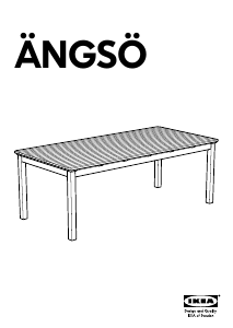 मैनुअल IKEA ANGSO (205x100x74) गार्डन टेबल