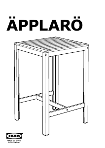 Εγχειρίδιο IKEA APPLARO (70x70x105) Τραπέζι κήπου
