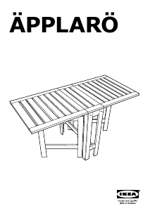 Manuale IKEA APPLARO (77x62x71) Tavolo da giardino