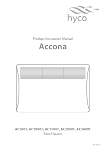 Manual Hyco AC1000T Accona Heater