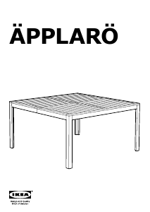 Bruksanvisning IKEA APPLARO (140x140x72) Hagebord