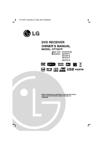 Manual LG HT752TP Home Theater System