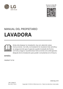 Manual de uso LG F4WR6011A0W Lavadora