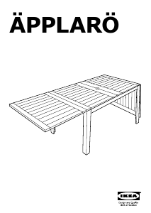 Manual IKEA APPLARO (200x78x72) Masă de grădină