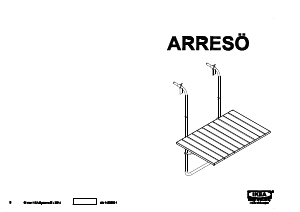 Bruksanvisning IKEA ARRESO Trädgårdsbord