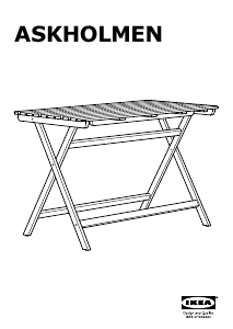 Εγχειρίδιο IKEA ASKHOLMEN (112x62x73) Τραπέζι κήπου