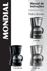 Manual Mondial C-30-18X-FB Dolce Aroma Máquina de café